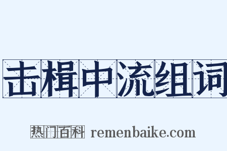 击楫中流组词是什么意思的图片